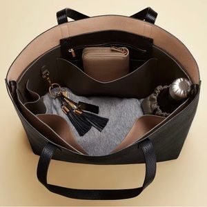 Black Cuyana Tote Organizer Insert